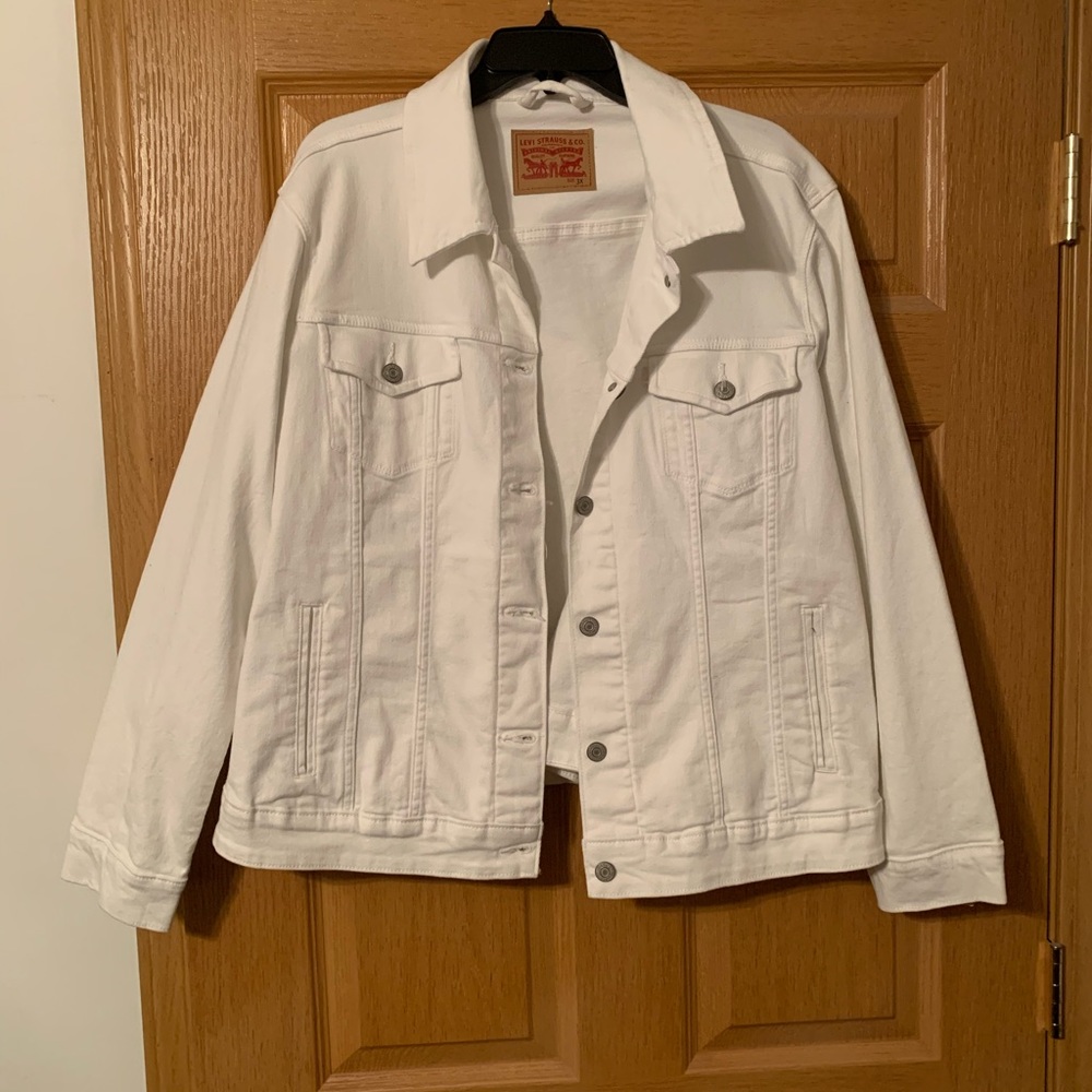 NWT Levi Strauss White Denim Jacket